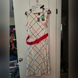Her Universe Disney Pixar Toy Story Plaid Retro Belt Dress Plus Size 20 BNWT